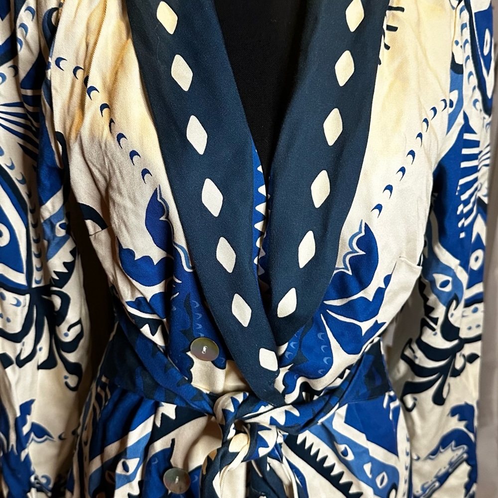 FARM Rio Blue and Cream Mini Dress - Picture 7 of 7